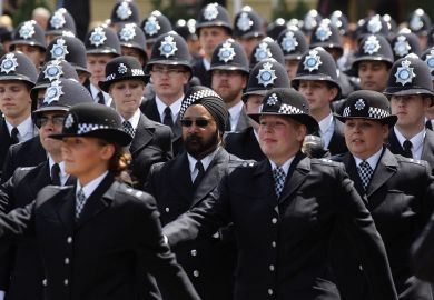 Newly qualified Metropolitan police officers take part in their Passing out Parade to illustrate End of obligatory degrees for police ‘backward step’