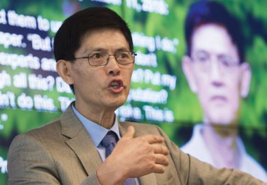 Xiaoxing Xi speaking about the dropped charges against them of spying for China, during a press conference as mentioned in the copy