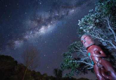 A Maori carving under the Milky Way at Omaha, New Zealand A Maori carving under the Milky Way at Omaha, New Zealand to illustrate Academics investigated over Ma¯ori knowledge letter
