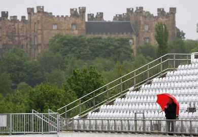 Empty seats at a Test Match at The Riverside in Chester-le-Street, England to illustrate ‘Local’ students just one in 10 at some elite universities