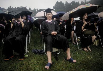 Ten thousand graduates during their ceremony of Wuhan University Ten thousand graduates during their ceremony of Wuhan University to illustrate Chinese v-cs told to visit companies to boost graduate employment