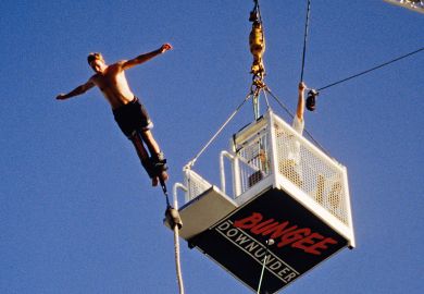 Bungee jumper at Bungee Downunder in Surfers Paradise on the Queensland Gold Coast to illustrate Australian universities rebound from Covid financial woes