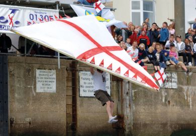 Man dangling from a handmade plane to illustrate Buckingham chair resigns after ‘losing confidence’ in v-c
