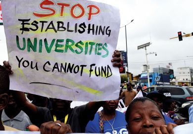 Strike held in solidarity with the Academic Staff Union of Universities (ASUU) to illustrate Strike held in solidarity with the Academic Staff Union of Universities (ASUU) Student loan shift tipped to tackle Nigerian sector underfunding
