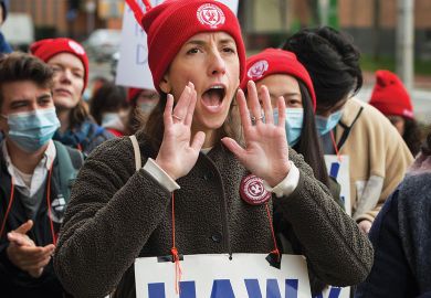  Harvard Student Workers strike, to illustrate US graduate student workers scoring union victories