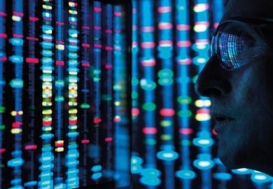 Scientist viewing DNA information on a screen to illustrate Metric Tide II ‘no foregone conclusion’, says REF review lead