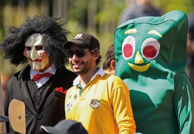 Fans in fancy dress at Rugby Sevens at Adelaide Oval to illustrate Visa fraud fears for Australian sector