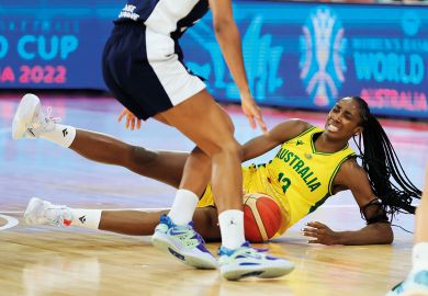 Eziyoda Magbegor of Australia falls over to illustrate Australian work rules for overseas students ‘courting disaster’