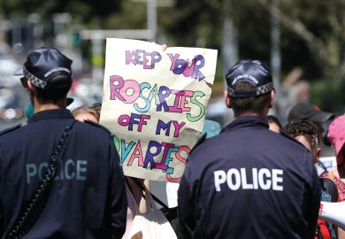 Activists held a protest against the Day of The Unborn Child at St Marys Cathedral, Sydney Activists held a protest against the Day of The Unborn Child at St Marys Cathedral, Sydney to illustrate Australian university makes A$1m pay off