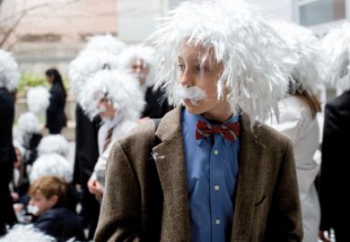 Children dressed as Einstein