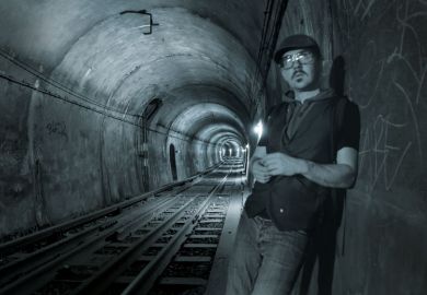 Bradley Garrett inside tunnel Bradley Garrett inside tunnel