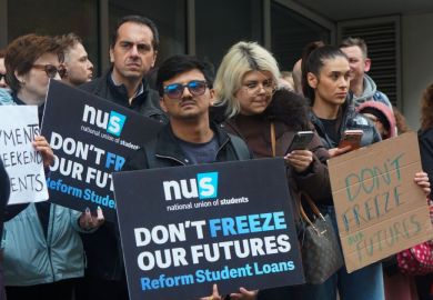 Weekend students protest loan freeze