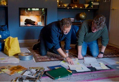 Dominic and Justin Hardy with their late father’s newly discovered personal archive