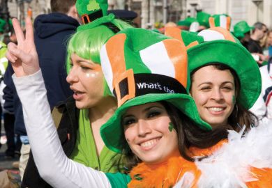 Women celebrating Saint Patrick's Day, Ireland
