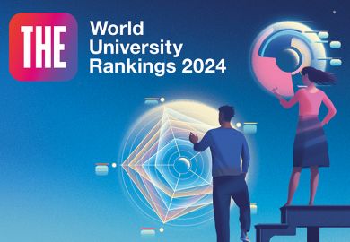 Elements from the World University Rankings 2024 supplement cover