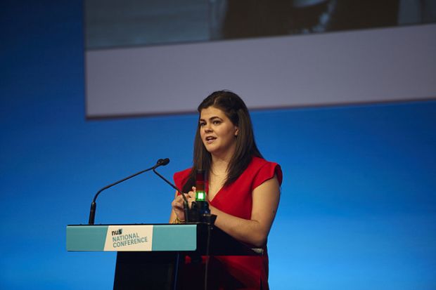 Megan Dunn, president of the National Union of Students