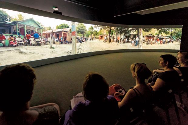 Academic audience watching Halka/Haiti 18°48´05˝N 72°23´01˝W Academic audience watching Halka/Haiti 18°48´05˝N 72°23´01˝W