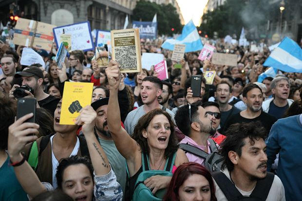 Demonstrators in Argentina Demonstrators in Argentina