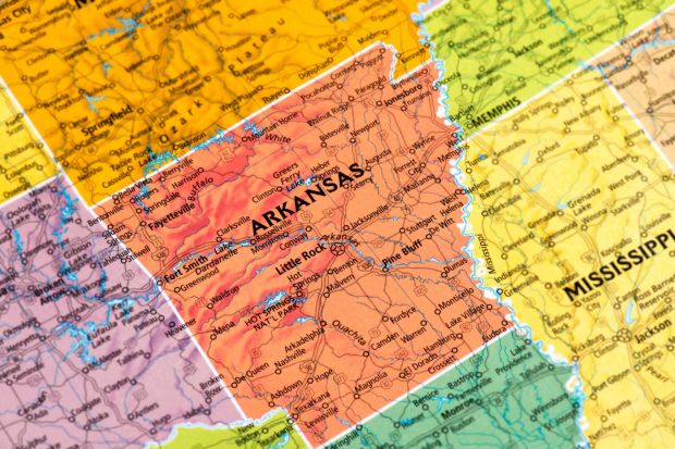 Arkansas, map, US, state