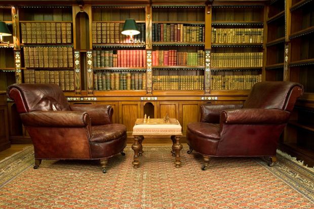 Armchairs in library