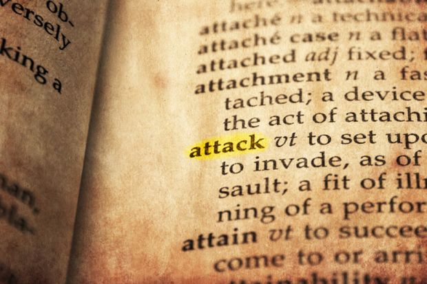 attack dictionary definition