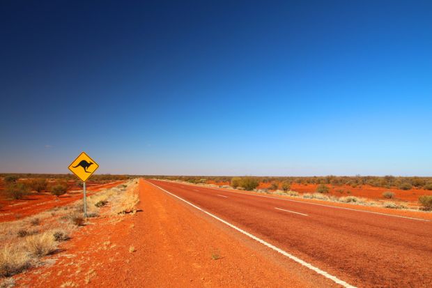 A road in the Australian outback