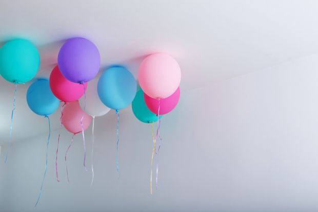Balloons on ceiling