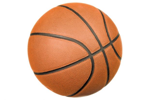 Basketball on white background