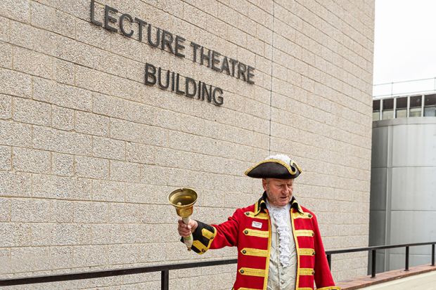 The Bellman of Essex University in Colchester. As an illustration of the new ResearchPlus group of universities attempting to find a collective voice and enhance visibility with government and the wider public. The Bellman of Essex University in Colchester. As an illustration of the new ResearchPlus group of universities attempting to find a collective voice and enhance visibility with government and the wider public.