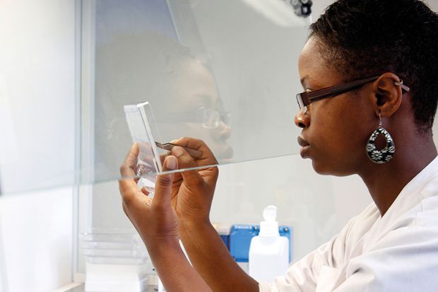Black female scientist