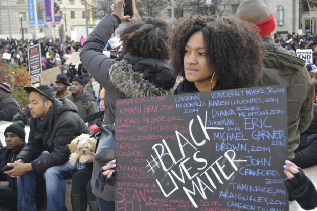Black Lives Matter protestor 