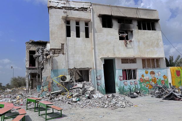 The debris of the primary school in Minab bombed during the attacks on Iran by the US and Israel