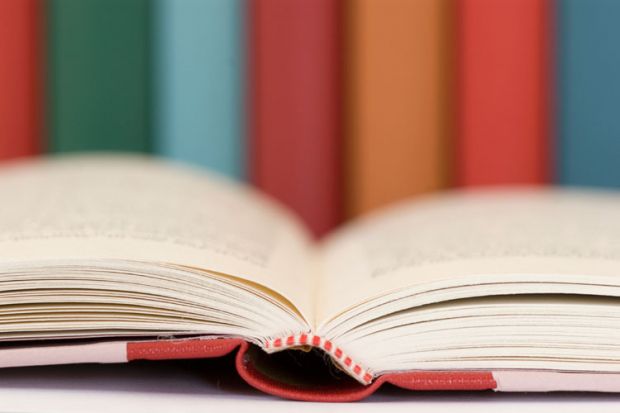 Book open on table Book open on table