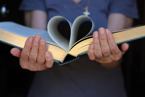 Book with heart-shaped pages