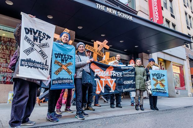 Protest on divestment from fossil fuels Protest on divestment from fossil fuels