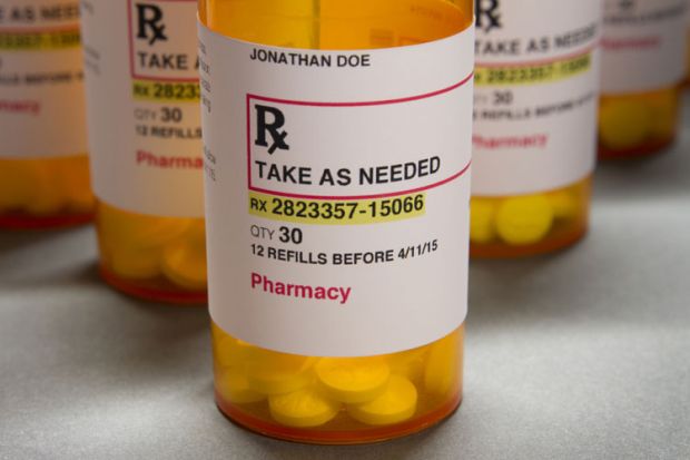 Bottles of prescription pills