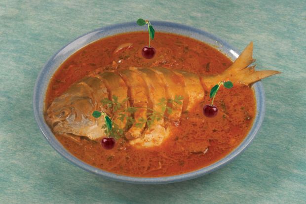 Bowl of fish curry