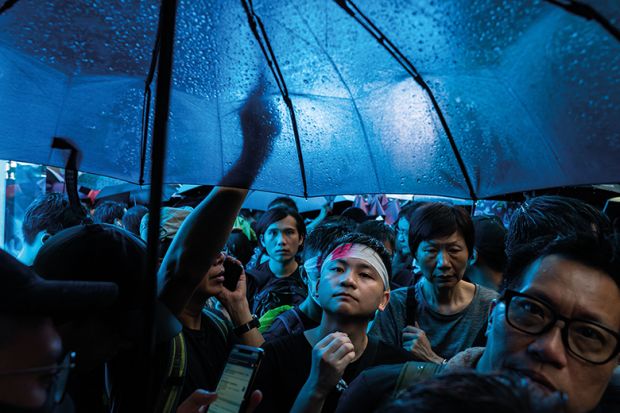 Umbrella protesters in Hong Kong