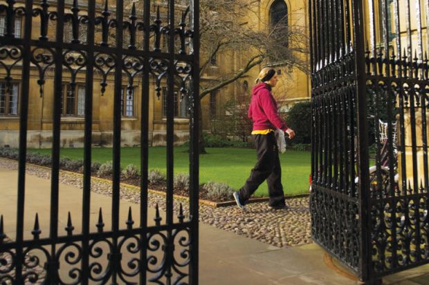 Entrance gateway at University of Cambridge