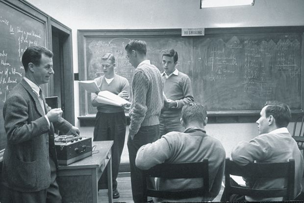 September 1950: The small classes of Kenyon College bring students closer to the professors