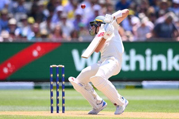 Pat Cummins of Australia ducks to avoid the ball whilst batting during day two of the Second Test Match between Australia and Pakistan at Melbourne Cricket Ground. To illustrate that the Atec bill ‘sidesteps reform’ of Job-ready Graduates scheme