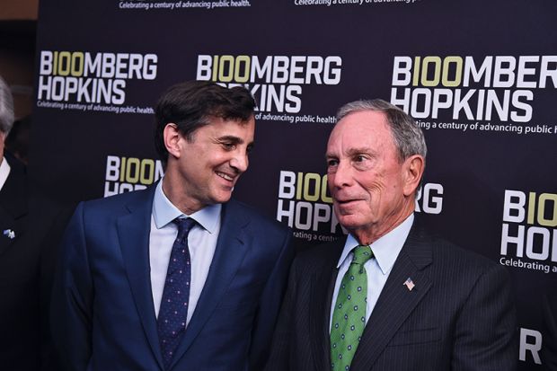 Ronald Daniels and Michael Bloomberg
