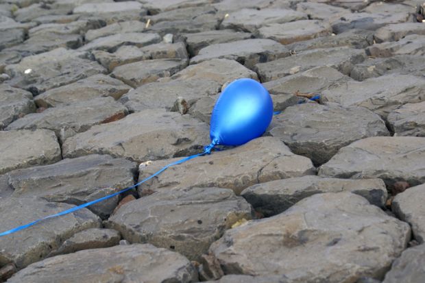 Deflated balloon