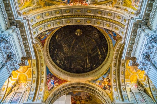 iStock The painted dome of Saint Ignatius of Loyola The painted dome by Andrea Pozzo, in the Church of Saint Ignatius of Loyola in Rome