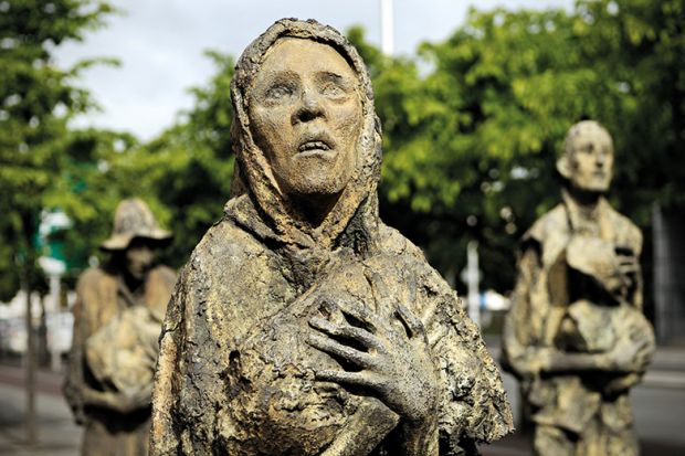 Dublin Famine memorial by Rowan Gillespie