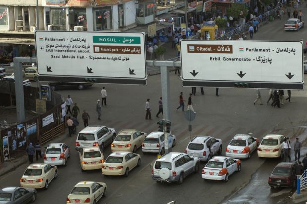 Traffic in Erbil, Iraq