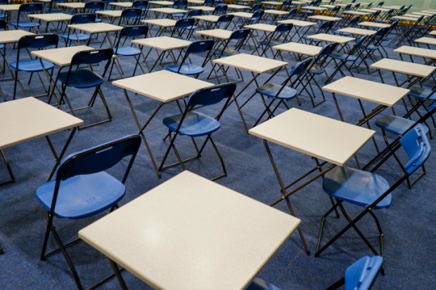 An empty exam hall