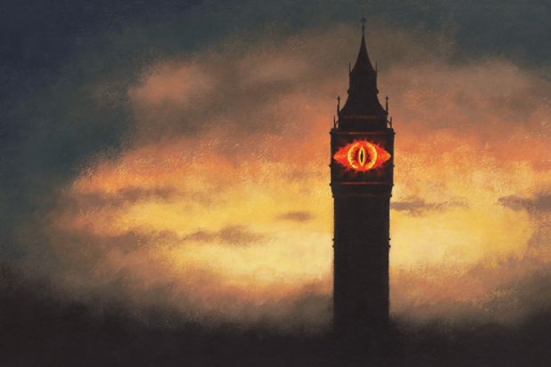 Illustration: Eye of Sauron in Westminster
