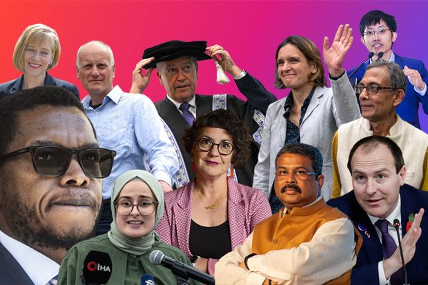 Montage of the faces of 2025: people who shaped higher education. L-R Jane Harrington, Mosa Moshabela, Paul Wiltshire, Rumeysa Ozturk, Bill Shorten, Laura Murphy, Shri Dharmendra Pradhan, Esther Duflo, Liang Wenfeng, Abhijit Banerjee and Ian Chapman. Montage of the faces of 2025: people who shaped higher education. L-R Jane Harrington, Mosa Moshabela, Paul Wiltshire, Rumeysa Ozturk, Bill Shorten, Laura Murphy, Shri Dharmendra Pradhan, Esther Duflo, Liang Wenfeng, Abhijit Banerjee and Ian Chapman.