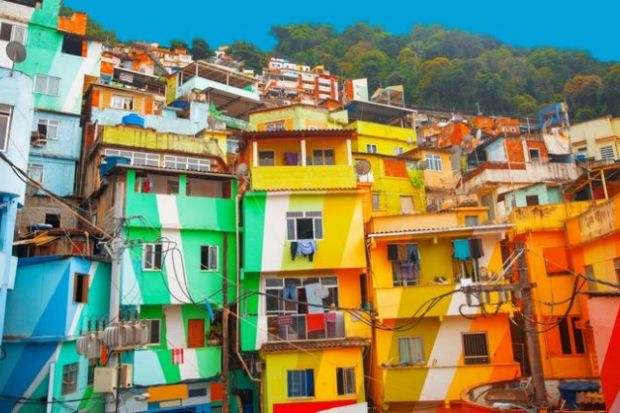 Favelas in Rio de Janeiro Brazil